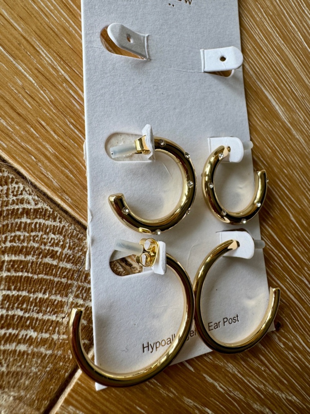 NWT | J. CREW FACTORY Nautical links hoop earrings set in rich gold - Picture 6 of 13